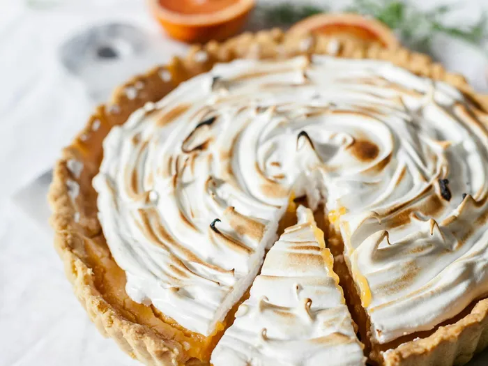Tarta de limón con merengue